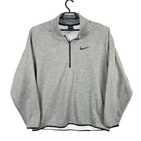 Nike Other - Mens Nike Dri-Fit Gray 1/4 Zip Pullover Sweatshirt Long Sleeve Polyester XXL